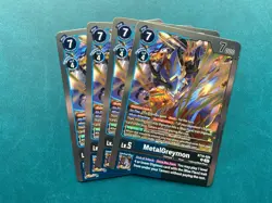 MetalGreymon BT19-025 Playset Special Booster 2.0 2.5 Digimon Card Game x4 - Image 1