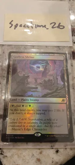 FOIL Godless Shrine Land Edge of Eternities MTG Card - Image 1