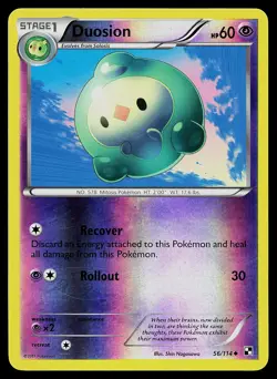 Pokemon Card - Duosion Black and White 56/114 Reverse Holo - Image 1