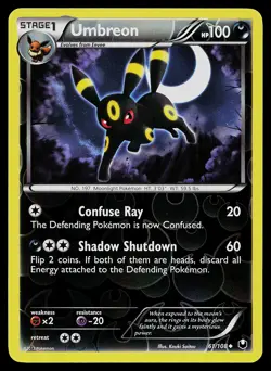 Pokemon Card - Umbreon Dark Explorers 61/108 Reverse Holo - Image 1