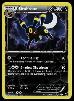 Pokemon Card - Umbreon Dark Explorers 61/108 Reverse Holo - Image 1