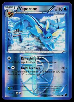 Pokemon Card - Vaporeon (Team Plasma) Plasma Freeze 20/116 Reverse Holo - Image 1