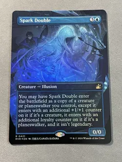 Spark Double (Anime Borderless) -Foil Near Mint MTG Ravnica Remastered - Image 1