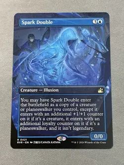 MTG 1x BORDERLESS Spark Double 421 Ravnica Remastered Magic the Gathering x1 NM - Image 1