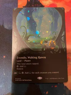 MTG Edge of Eternities Evendo Waking Haven Borderless Galaxy Foil - Image 1