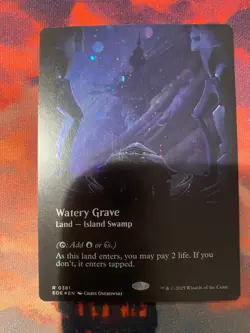 MTG Edge of Eternities Watery Grave Borderless Galaxy Foil - Image 1