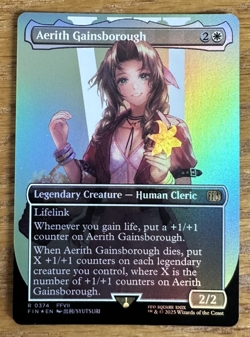 MTG Final Fantasy, Aerith Gainsborough - Borderless Foil - Image 1