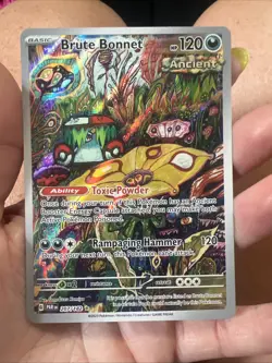 Pokemon TCG Paradox Rift Brute Bonnet 207/182 Illustration Rare Holo NM - Image 2