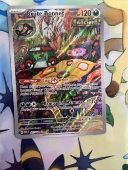 Pokemon TCG Paradox Rift Brute Bonnet 207/182 Illustration Rare Holo NM - Image 4