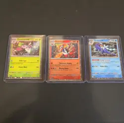 Pokemon Cards Skeledirge 38/198 Meowscarada 15/198 Quaquaval 54/198 Sparkle Holo - Image 1