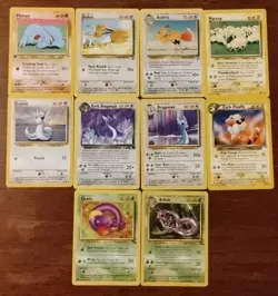Lot of 10 Vintage Pokemon Cards Dark Dragonair Dark Flaaffy See Pictures - Image 1