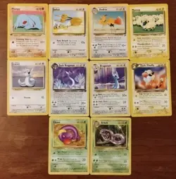 Lot of 10 Vintage Pokemon Cards Dark Dragonair Dark Flaaffy See Pictures - Image 2