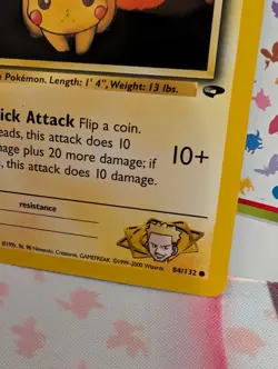 Pokemon TCG Lt. Surge's Pikachu 84/132 Gym Challenge Near Mint NM WOTC - Image 4