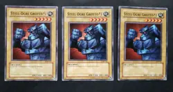 Yugioh - 3x Steel Ogre Grotto #1 [LOB - 112] UNLIMITED Common - Image 1