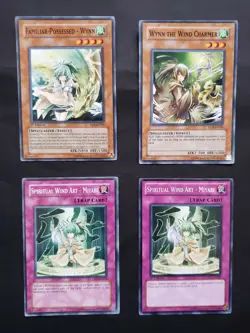 Yugioh - Wynn the Wind Charmer + Familiar & 2x Spiritual Wind Art Miyabi - Image 1