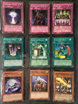 YUGIOH 1996, Lot of 9 Different Cards, Trap / Spell / Others, used, circulated - Image 1