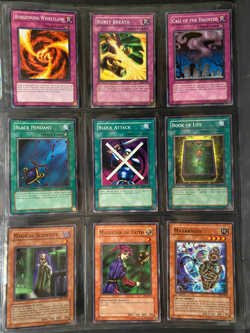 YUGIOH 1996, Lot of 9 Different Cards, Trap / Spell / Others, used, circulated - Image 1