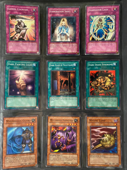 YUGIOH 1996, Lot of 9 Different Cards, Trap / Spell / Others, used, circulated - Image 1