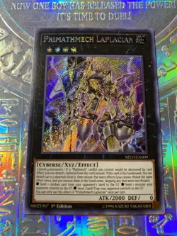 YUGIOH - PRIMATHMECH LAPLACIAN - SECRET RARE - MYFI - 1ST ED - NM - Image 1