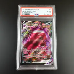 PSA 10 Gengar Vmax 157/264 Fusion Strike Holo Full Art Graded Pokemon Card - Image 1