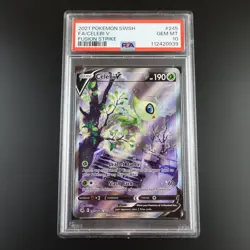 PSA 10 Celebi V 245/165 Fusion Strike Holo Full Art Graded Pokemon Card - Image 1