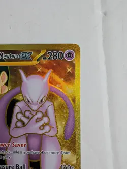 Pokemon TCG Team Rocket's Mewtwo EX Destined Rivals Card 240/182 Gold Hyper Rare - Image 3