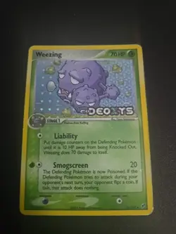 Pokemon card Weezing 51/107 Ex Deoxys Stamped Holo - Image 1