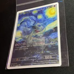 Pokemon Snorlax Lugia Large Lenticular Starry Night Van Gogh Moon Custom Card - Image 3
