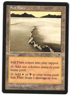 MTG Salt Flats Tempest TMP Rare Vintage Dual Mana Pain Land Unplayed NM - Image 1