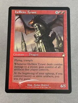 MTG Hellkite Tyrant (Retro Frame) FOIL Ravnica Remastered Magic NM - Image 1