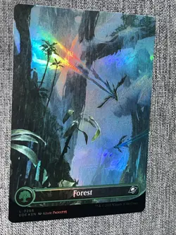 L 0266 Land Forest FOIL BORDERLESS Full Art Edge of Eternities EOE MTG Card - Image 1