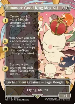 MAGIC FINAL FANTASY SUMMON: GOOD KING MOG XII (BORDERLESS) R 194 FIN MTG FCA TCG - Image 1
