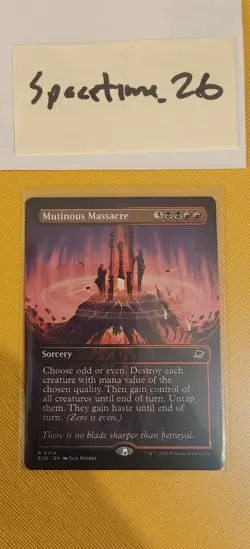 Borderless MUTINOUS MASSACRE mtg NM-M Edge of Eternities 1 Rare - Image 1