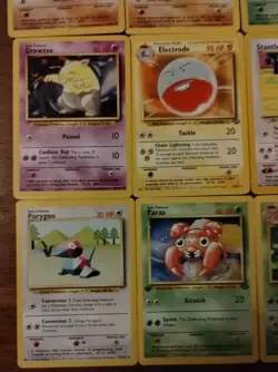 Lot of 9 Vintage Pokemon Cards First Edition Paras, Electrode, See Pictures - Image 4