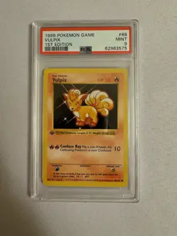 1999 Pokemon - 1st Edition Shadowless Vulpix Base Set 68/102 - PSA 9 Mint! WOTC - Image 1