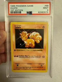 1999 Pokemon - 1st Edition Shadowless Vulpix Base Set 68/102 - PSA 9 Mint! WOTC - Image 2