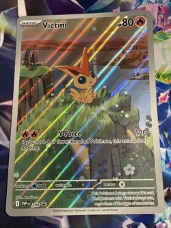 Pokemon Victini Illustration Rare SVP 208 JUMBO Promo Black Bolt White Flare M - Image 1