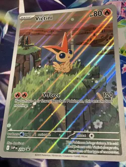 Pokemon Victini Illustration Rare SVP 208 JUMBO Promo Black Bolt White Flare M - Image 2