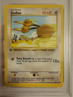 1999 Pokemon - 1st Edition Shadowless Doduo - Base Set 48/102 - PSA 9 Mint! WOTC - Image 3