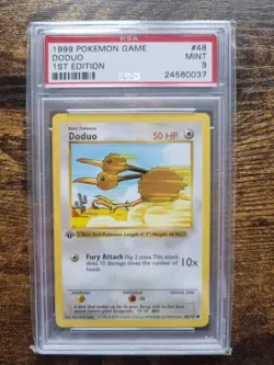 1999 Pokemon - 1st Edition Shadowless Doduo - Base Set 48/102 - PSA 9 Mint! WOTC - Image 1