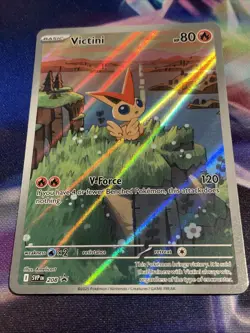 Pokemon TCG Victini Illustration Rare SVP 208 Promo Black Bolt White Flare NM/M - Image 2