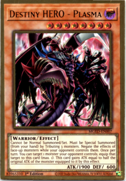 Destiny HERO - Plasma - MGED-EN007 - Premium Gold Rare - 1st Edition Yugioh - Image 1