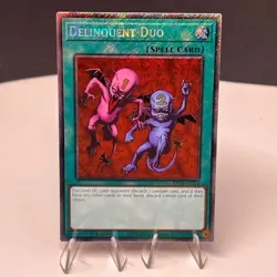 Delinquent Duo Platinum Secret Rare RA04-EN114 Yugioh! NM - Image 1