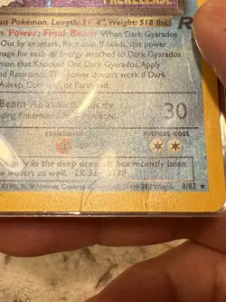 Dark Gyrados Prerelease Promo Rare Holo 8/82 Pokemon Card Team Rocket Set - Image 2