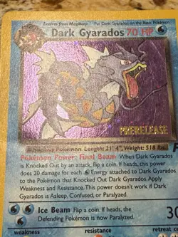 Dark Gyrados Prerelease Promo Rare Holo 8/82 Pokemon Card Team Rocket Set - Image 3