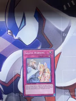 Yu-Gi-Oh TCG Solemn Warning CT08-EN015 Limited Edition Super Rare Card VLP - Image 1