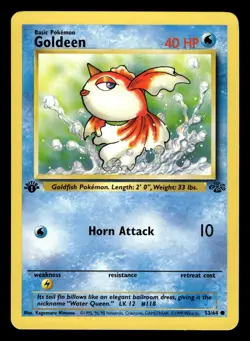 Goldeen 53/64 1st Edition Jungle Set Pokemon Card - 2 - Image 1