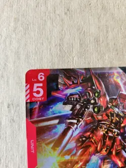 set of 2 Gundam Card Game ST03 Zeon’s Rush ST03-001 LR Sinanju Foil Japanese - Image 4