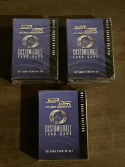 3 Pack-Star Trek Next Generation Customizable Card Game White Border Edition NEW 45748101503 - Image 1