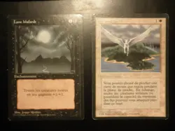 mtg magic 3rd edition FBB French vf fr bad moon island sanctuary - Image 1